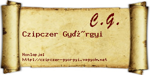 Czipczer Györgyi névjegykártya