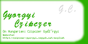 gyorgyi czipczer business card